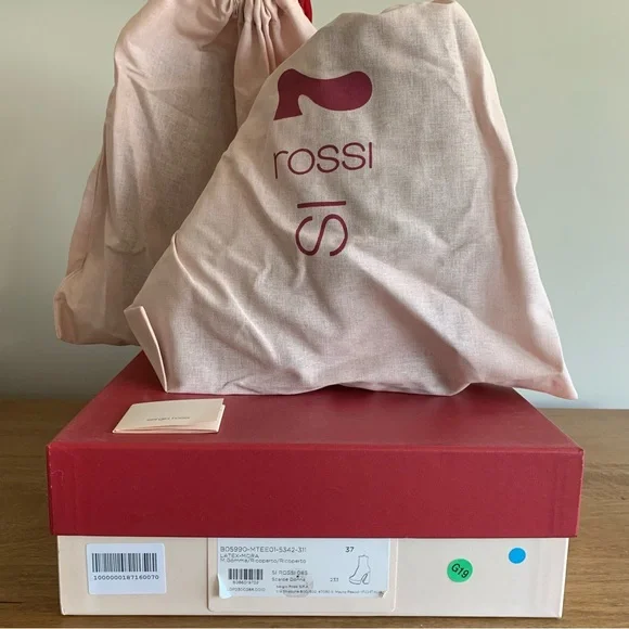 NWT!! Sergio Rossi Burgundy Platform Patent Leather Boots SZ 37 - Picture 8 of 8